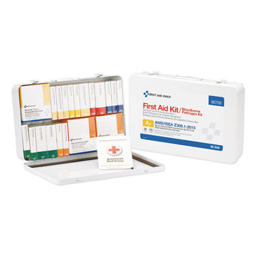 First Aid Only™ Unitized Ansi Class A Weatherproof First Aid Kit For 75 People, 36 Pieces, Metal Case freeshipping - TVN Wholesale